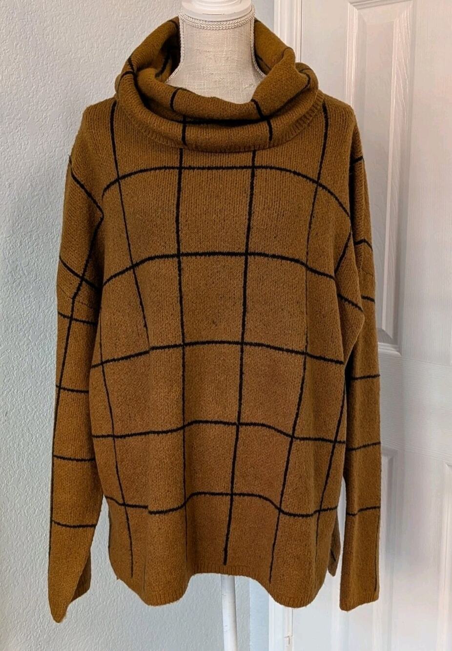 NWT Baltic Born Birmingham Funnel Neck Sweater Oversized Women's Size 1X Tan